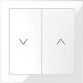 Merten D-Life roller shutter switch (crystal white frame, lotus white insert)